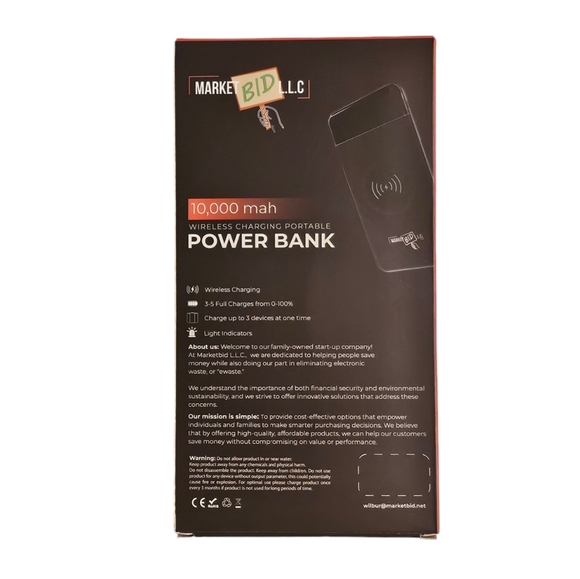 BLACK 10,000MAH POWER BANK Marketbid - Picture 3 of 9